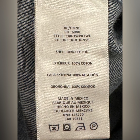 Re/Done 70s Pocket Wide leg in True Rinse size 32 - Picture 11 of 13